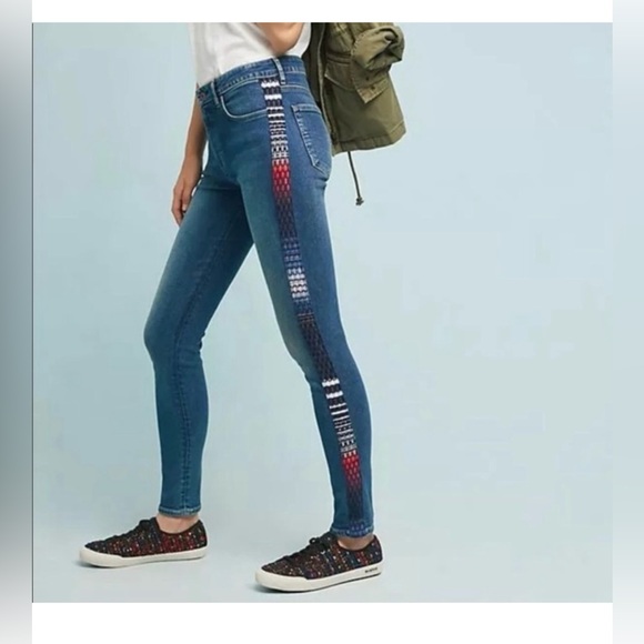 Levis 721 Made & Crafted High Rise Unique Woven Side Detail Size 27/30 - Picture 3 of 16